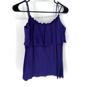 GAP Blue Ruffled Tie Front Sleeveless Camisole